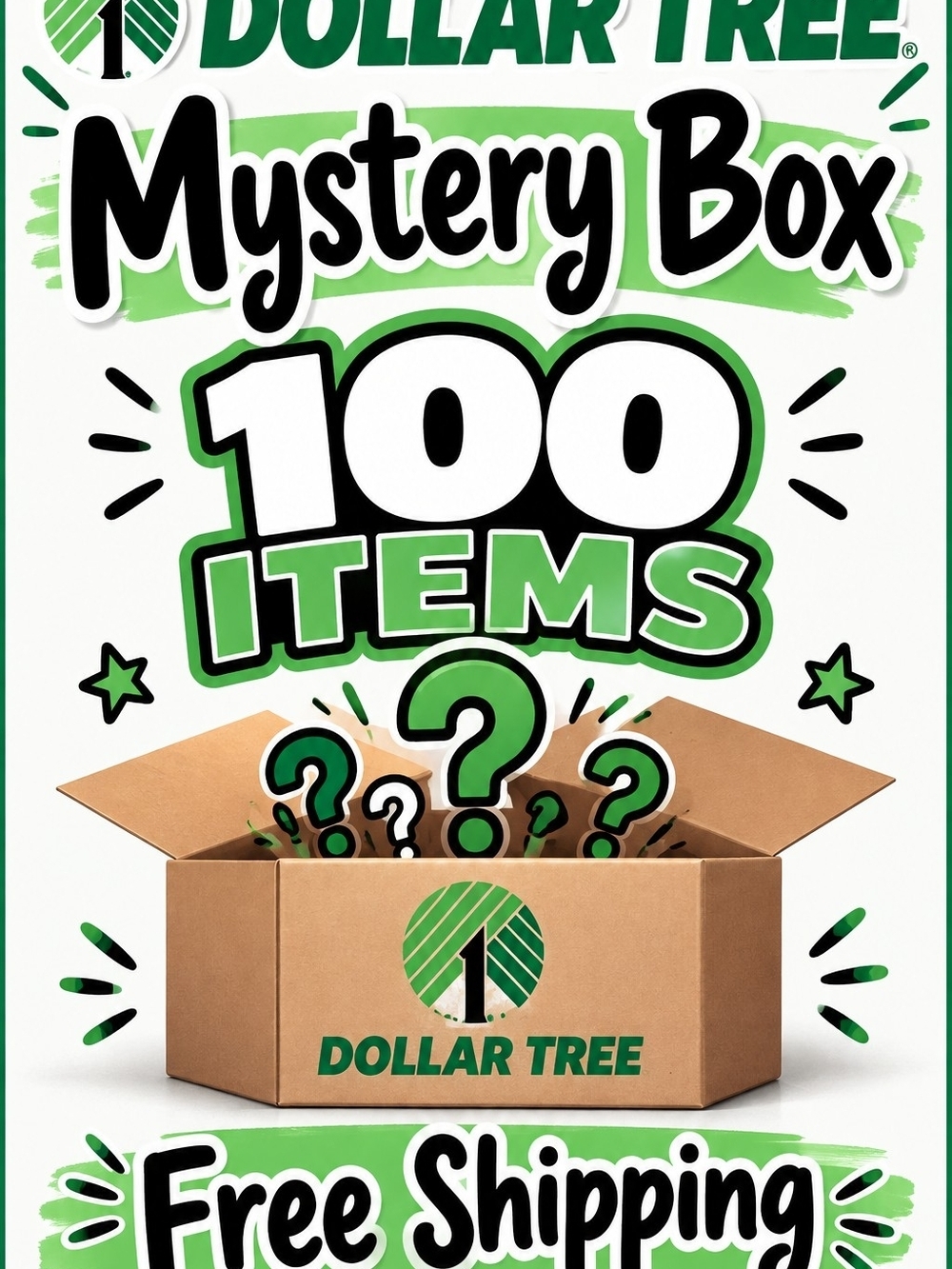 Dollar Tree Mystery Box 100 Items Free Shipping